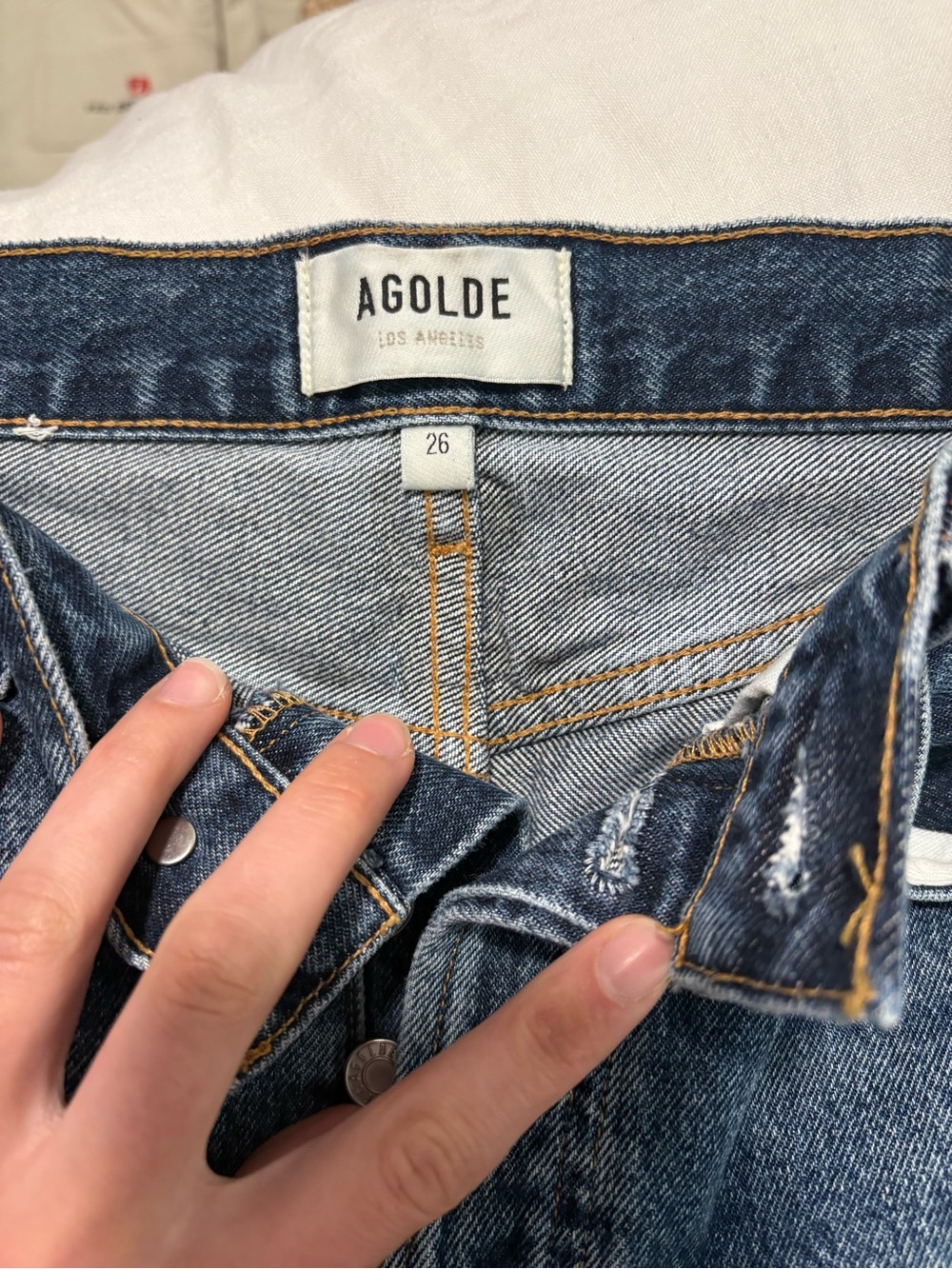 Agolde Classic Medium Blue Denim Jeans